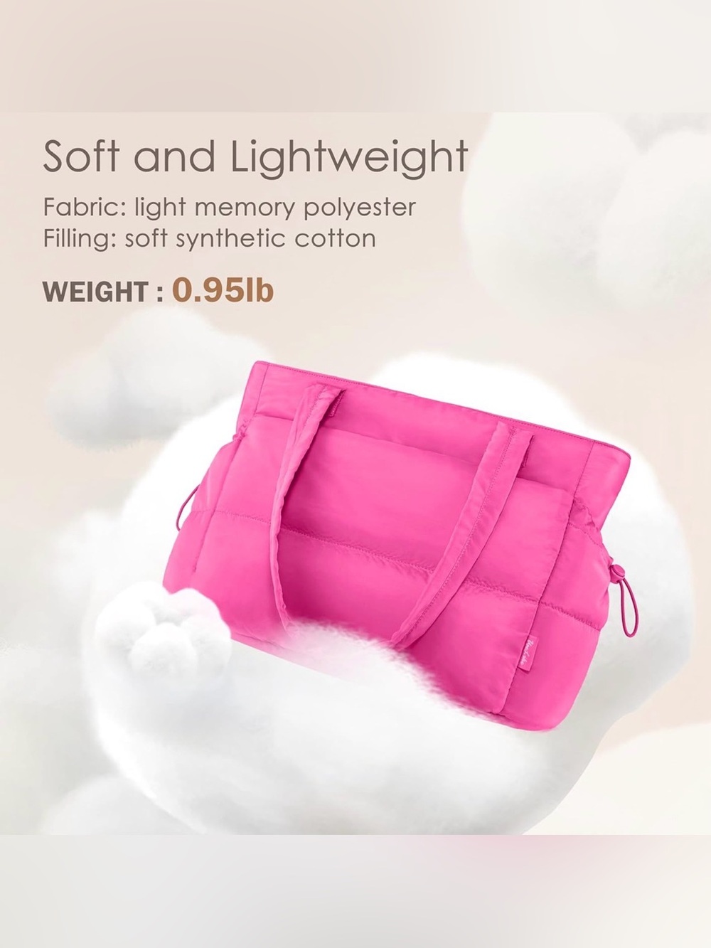 Lightweight Quilted Puffer Tote Bag new in packaging - Picture 3 of 6